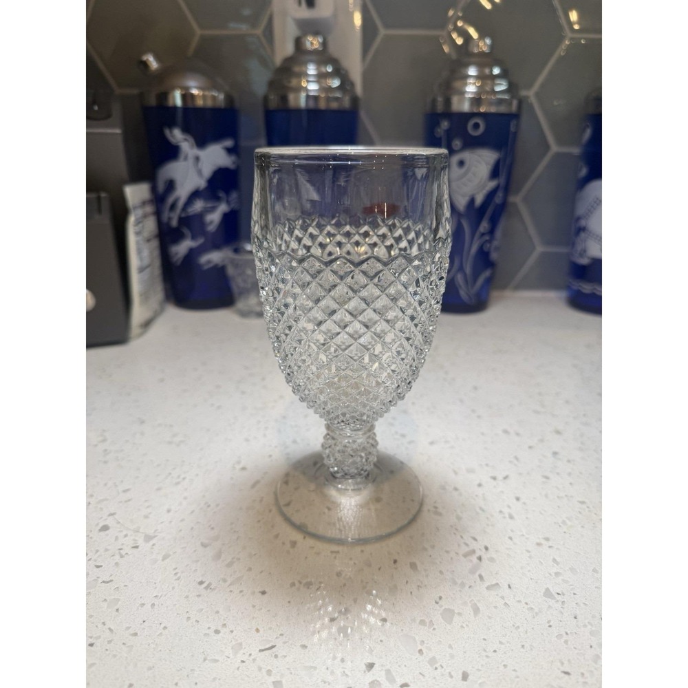 Westmoreland English Hobnail Crystal Clear 6" Iced Tea Goblet  Depression Glass
